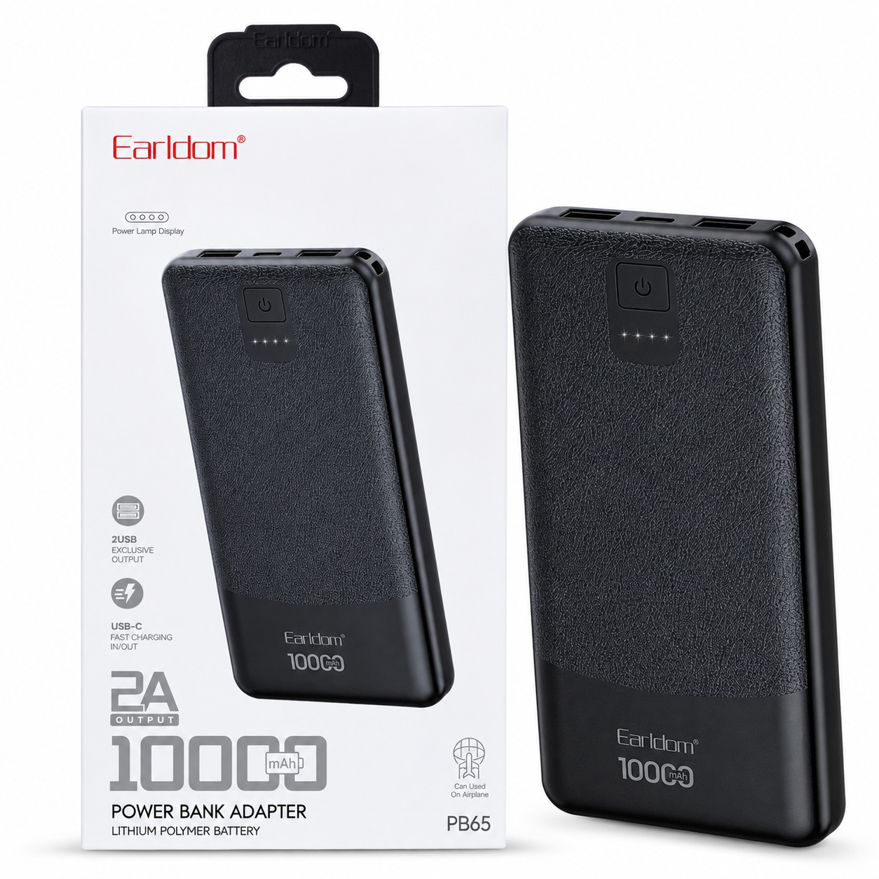 Power Bank Earldom PB65 10000mAh me USB-C dhe USB-A - foto 5