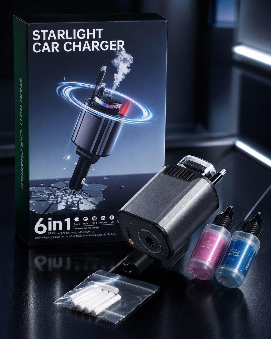Karikues Makine 120W me pastrues ajri dhe porta USB/Type-C - foto 2