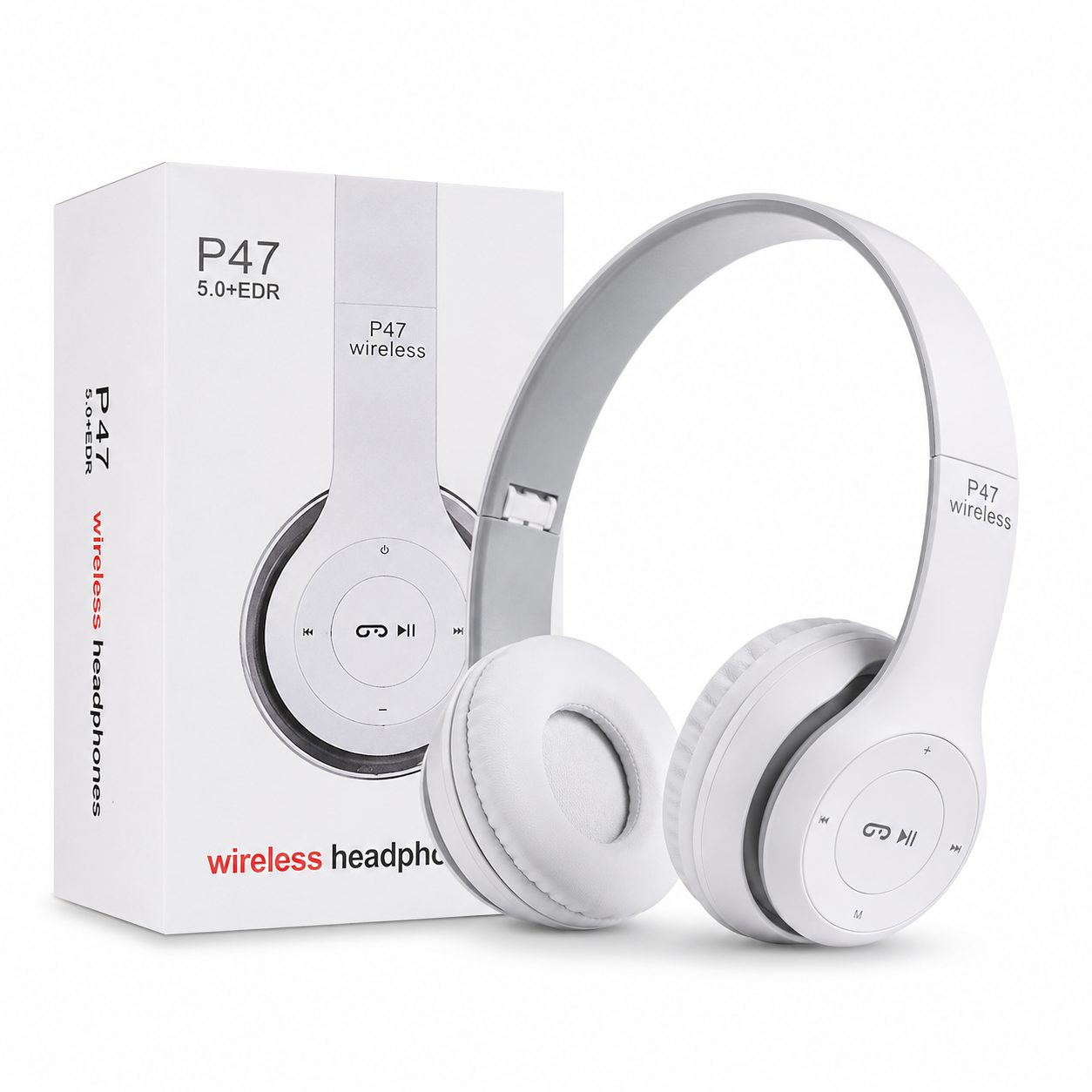 Kufje Wireless P47 me Bluetooth, ngjyrë e bardhë