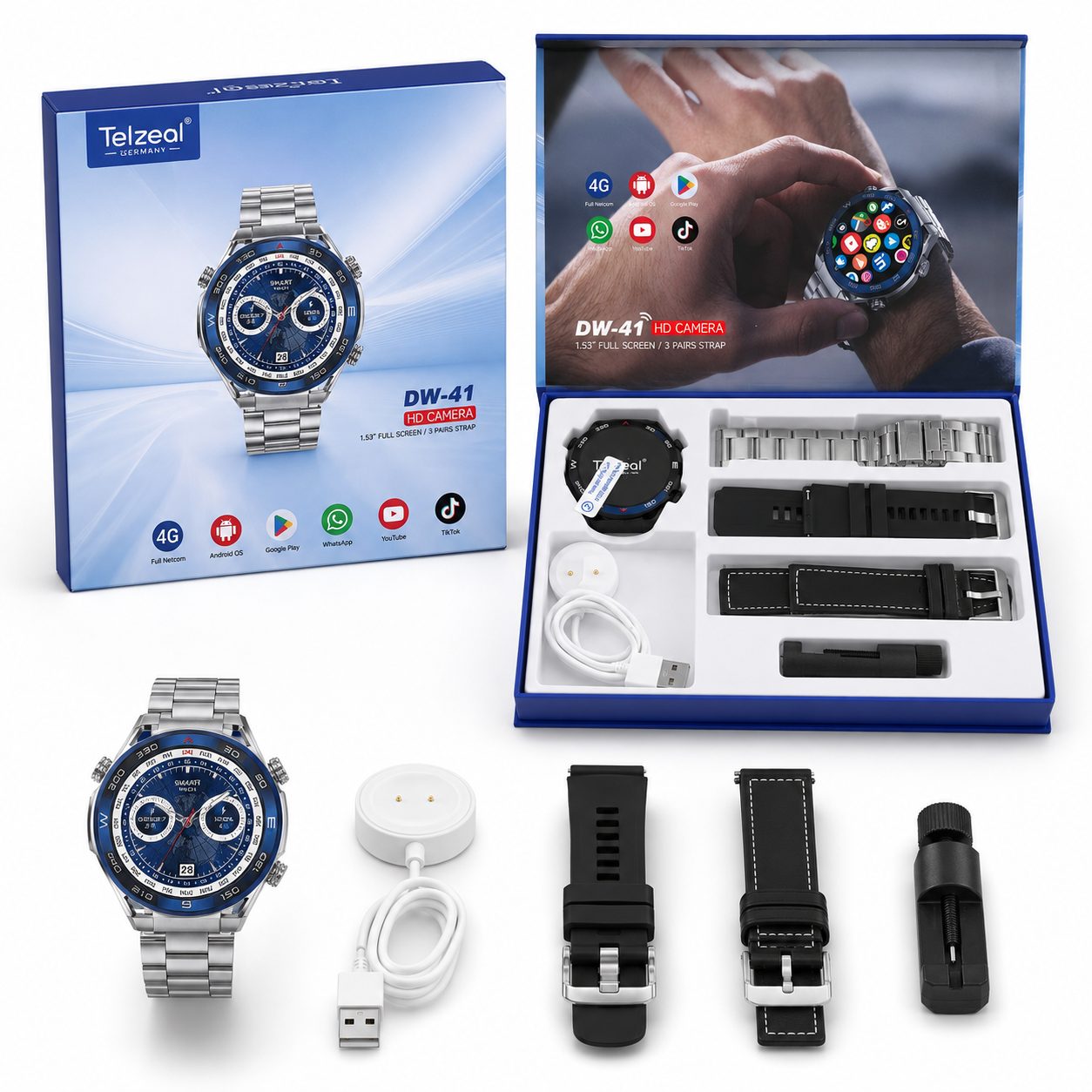 Orë Smart Telzeal DW-41 me ekran HD dhe modalitete sportive - foto 4