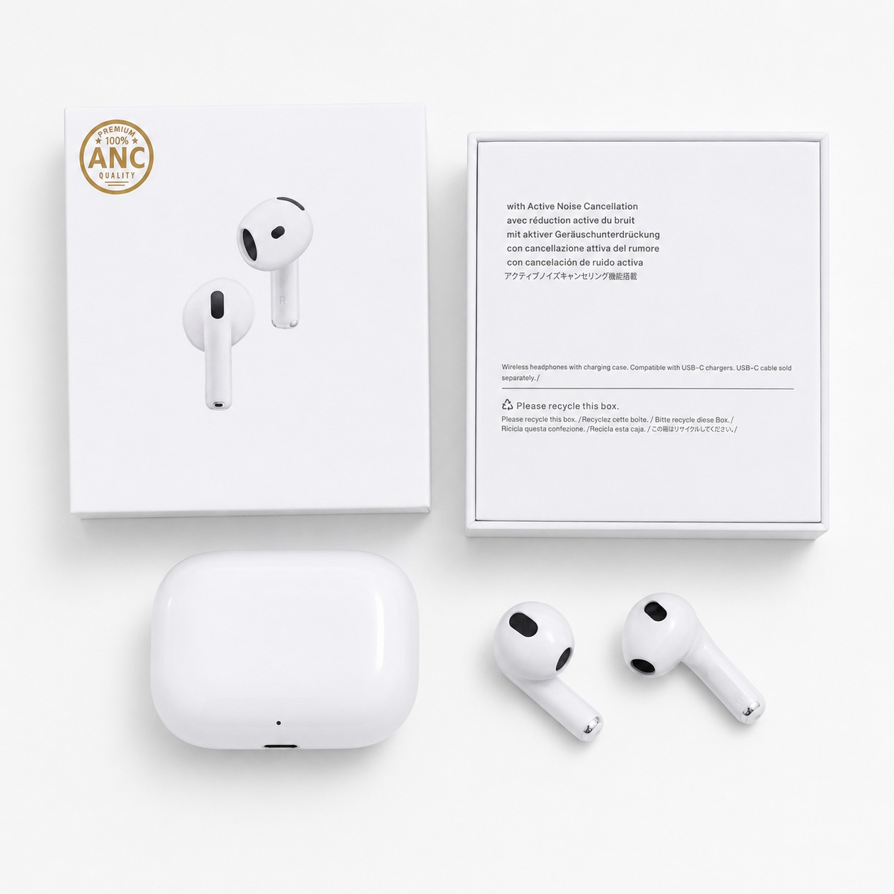 Earbuds Premium 100% ANC me Izolim Zeri