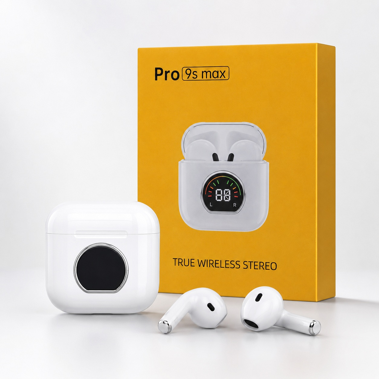 Kufje Wireless Pro 9s Max TWS me Ekran Baterie