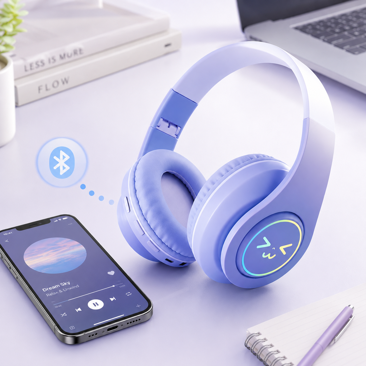 Kufje Wireless QC-B39 PRO, ngjyrë e kaltër e çelët - foto 2