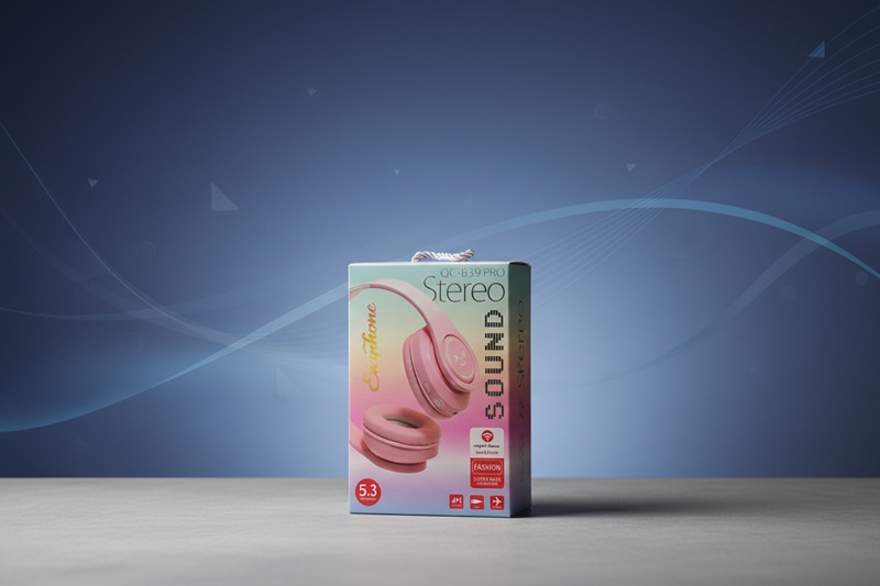 Headphones Wireless QC-B39 PRO, me tingull të qartë dhe përdorim komod, për muzikë, thirrje dhe argëtim, ngjyrë kaltër e çelët