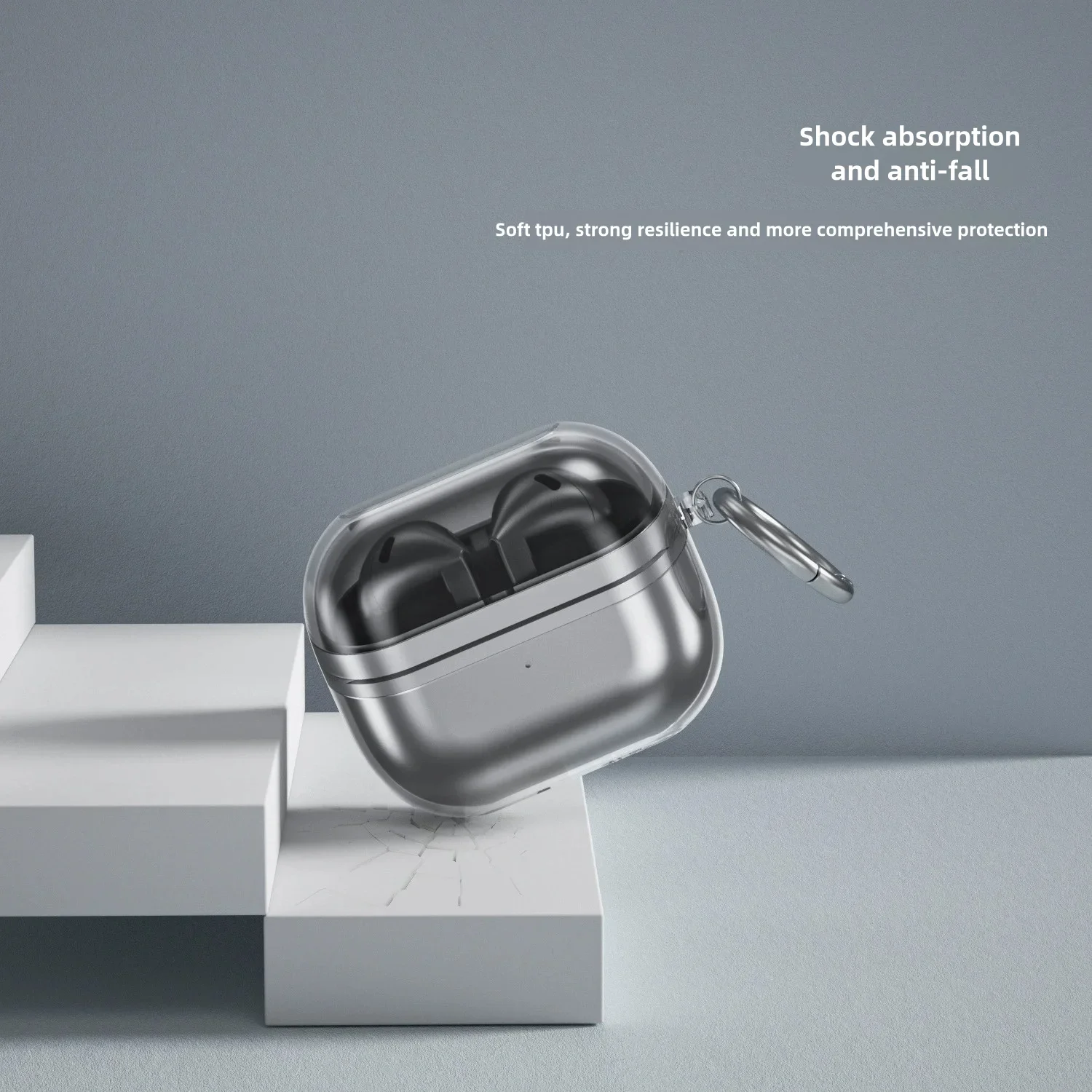 Këllëf Transparent për Samsung Galaxy Buds3 / Buds3 Pro, me dizajn modern dhe funksional, për përdorim të përditshëm, transparent