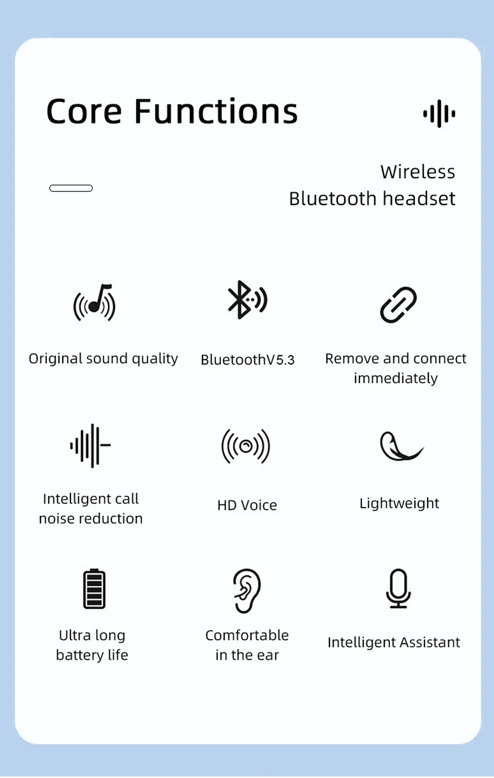 Kufje Bluetooth TWS Greatwall me Ekran me Prekje, me tingull të qartë dhe përdorim komod, për muzikë, thirrje dhe argëtim, ngjyrë e zezë