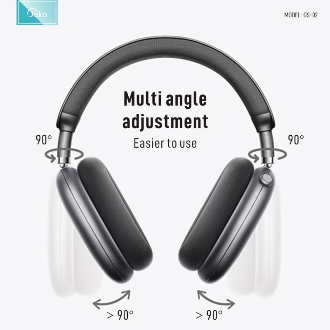 Kufje Wireless Over-Ear Premium (Stil AirPods Max), me tingull të qartë dhe përdorim komod, për muzikë, thirrje dhe argëtim, e zezë/metalike