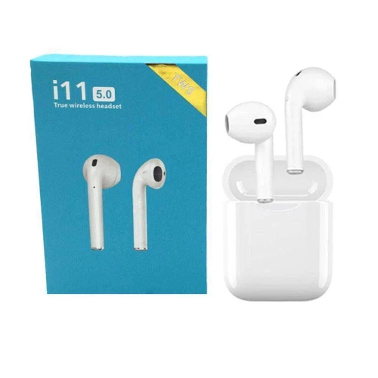 Kufje Wireless i11 5.0 TWS (True Wireless Headset), me tingull të qartë dhe përdorim komod, për muzikë, thirrje dhe argëtim, ngjyrë e bardhë
