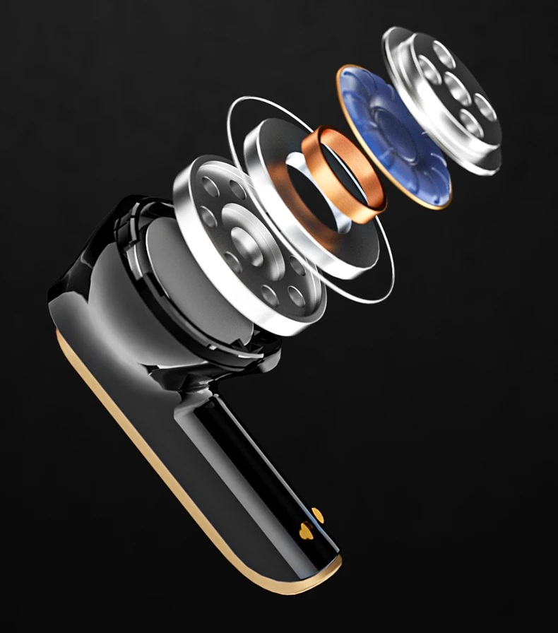 Kufje Wireless me Kuti Karikimi dhe Ekran Dixhital LED, me ndriçim modern LED/RGB, për muzikë, thirrje dhe argëtim, ngjyrë e zezë