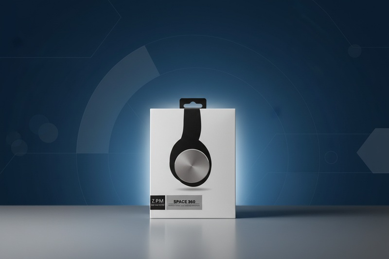 Z.P.M Space 360 Wireless Headset, me tingull të qartë dhe përdorim komod, për muzikë, thirrje dhe argëtim, ngjyrë kaltër e çelët