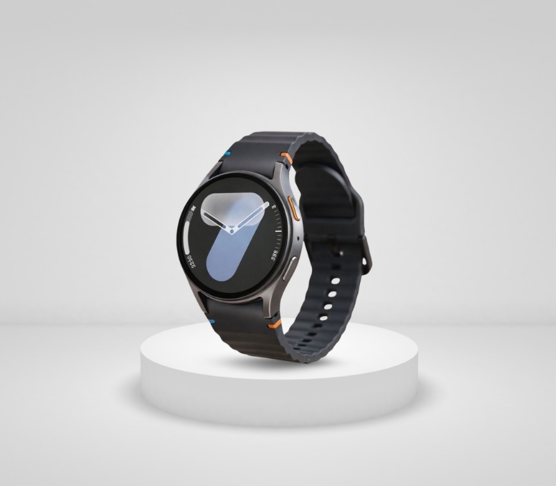 Orë Inteligjente Smartwatch JS Watch7, për njoftime, sport dhe përdorim ditor, kornizë argjendi me rrip të bardhë