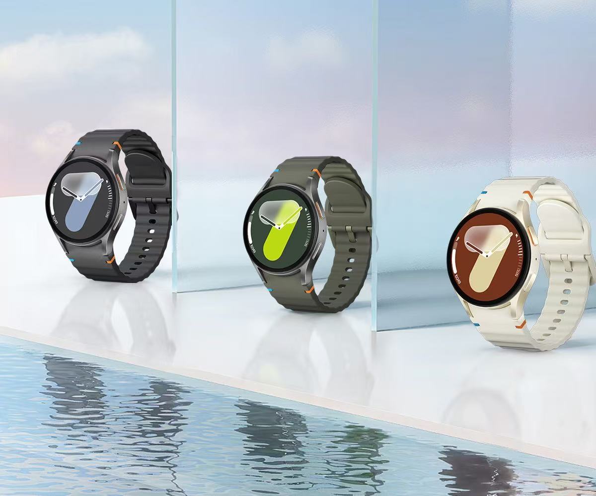Orë Inteligjente Sportive Premium (Rrip Khaki) - imitim i Samsung Galaxy, për njoftime, sport dhe përdorim ditor, ngjyrë e zezë