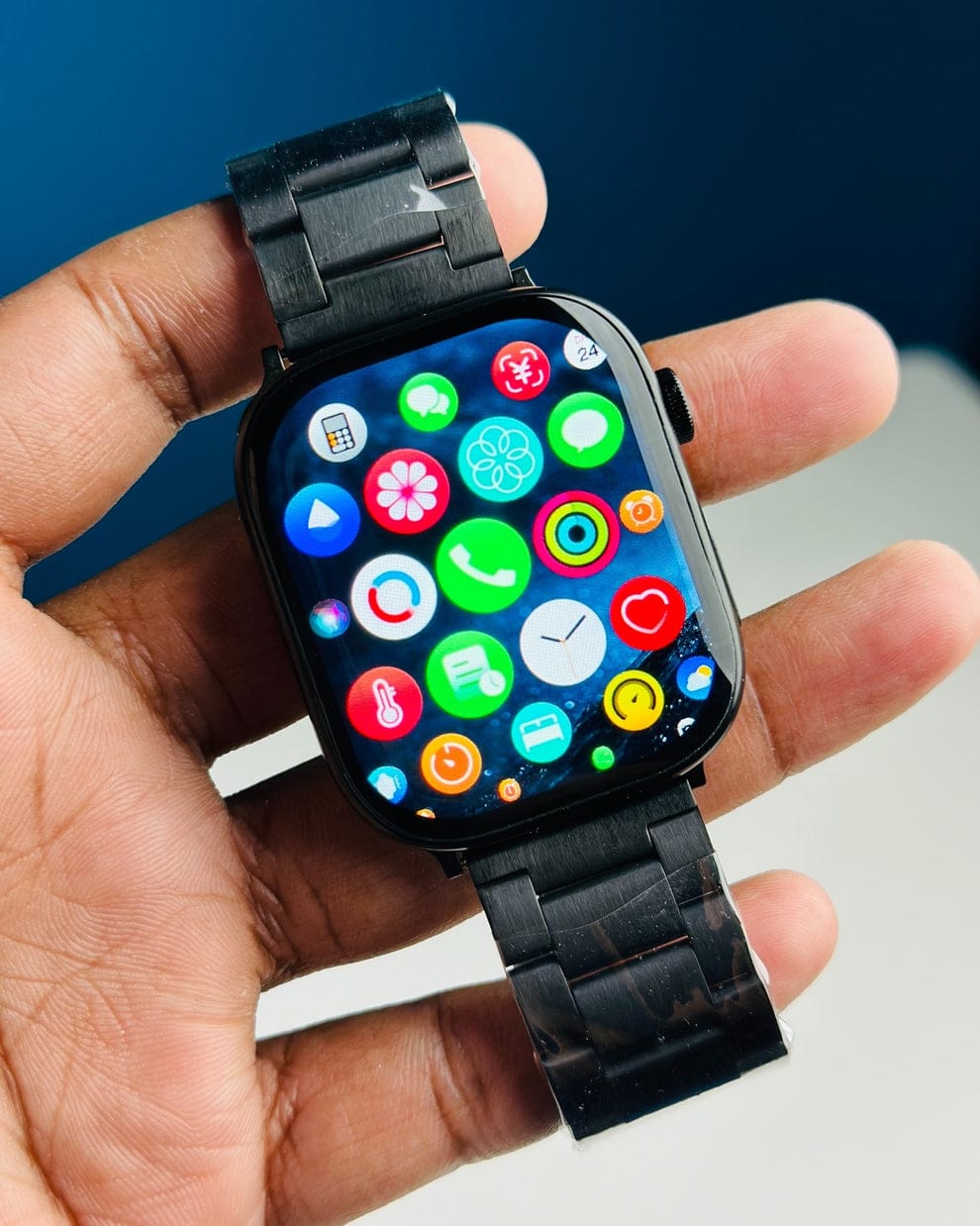 Orë Inteligjente WS-Z9 AMOLED (Me 2 Rripa), për njoftime, sport dhe përdorim ditor, kornizë argjendi (me 2 rripa: gri/metalik)