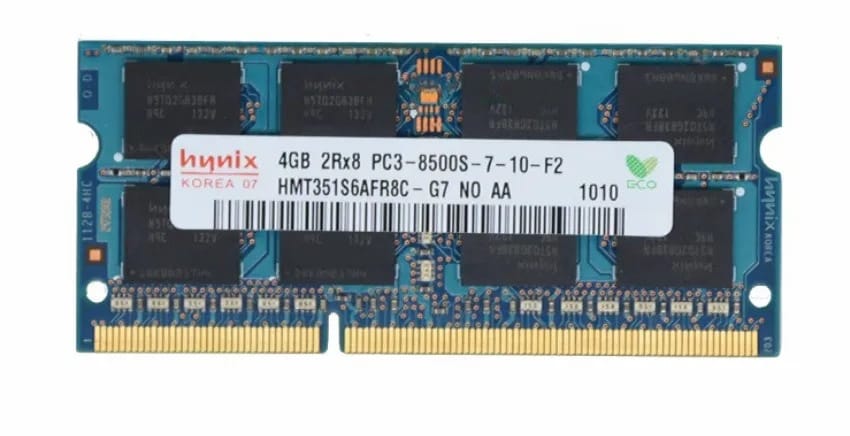 Memorie RAM SK Hynix 4GB DDR3 për Laptop, për performancë të qëndrueshme, për kompjuter, punë dhe ruajtje të të dhënave, e gjelbër/blu