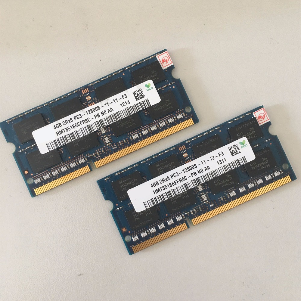 Memorie RAM SK Hynix 4GB DDR3 për Laptop, për performancë të qëndrueshme, për kompjuter, punë dhe ruajtje të të dhënave, e gjelbër/blu