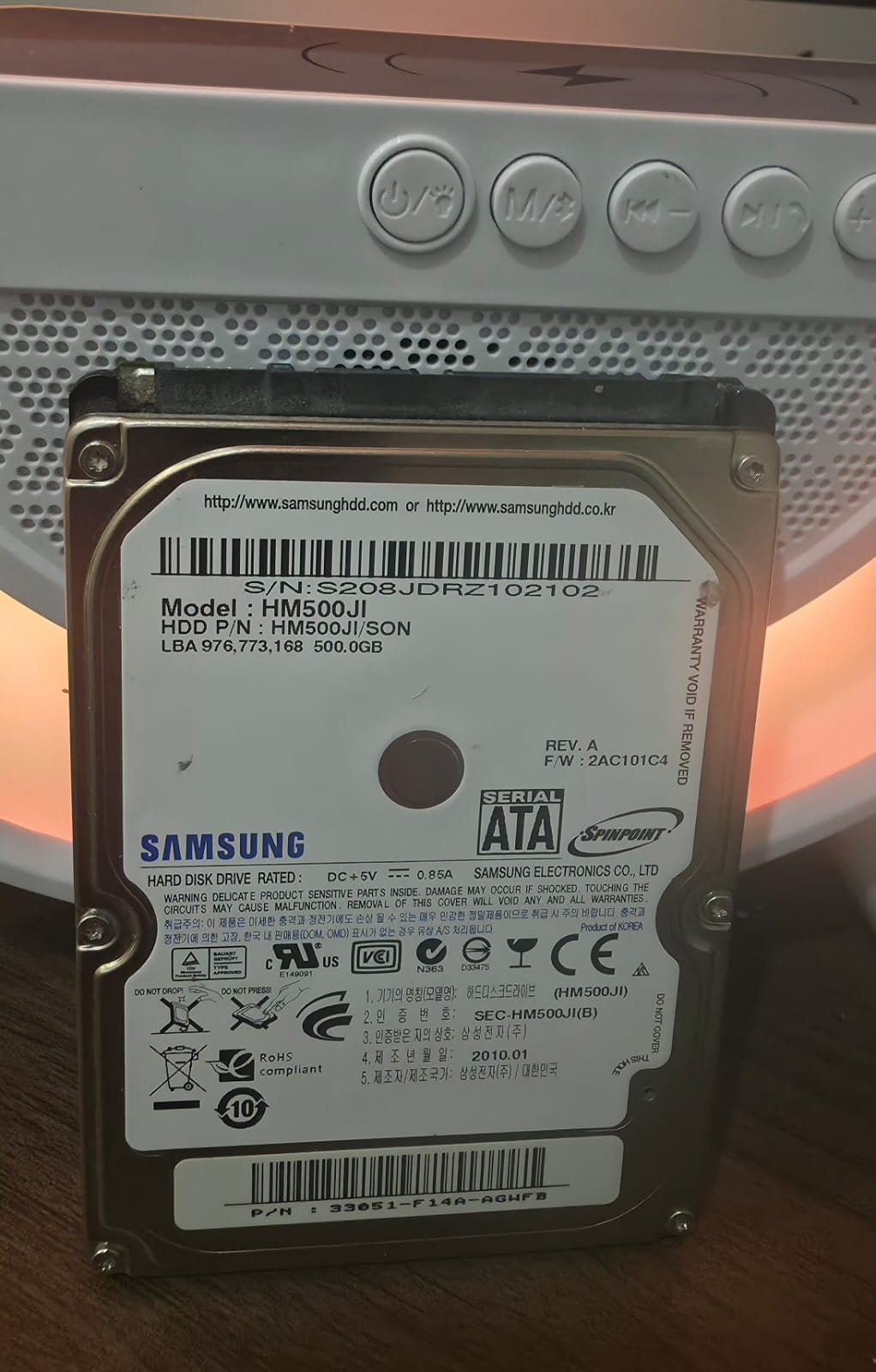 Hard Disk Samsung 500GB 2.5 HDD, për performancë të qëndrueshme, për kompjuter, punë dhe ruajtje të të dhënave, ngjyrë argjendi