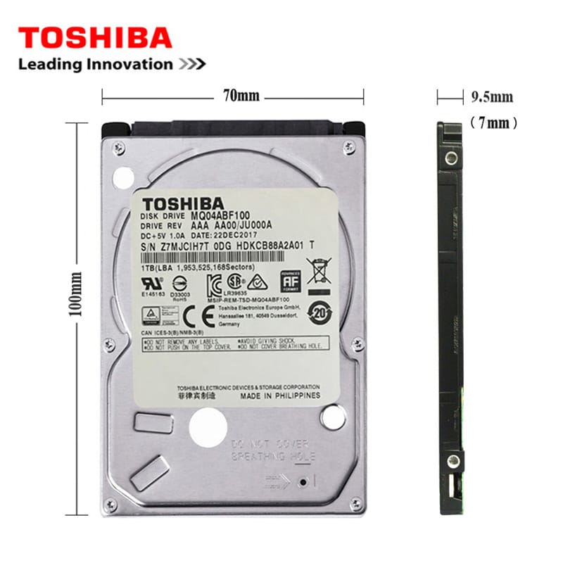 Hard Disk Toshiba 500GB 2.5 SATA, për performancë të qëndrueshme, për kompjuter, punë dhe ruajtje të të dhënave, ngjyrë argjendi