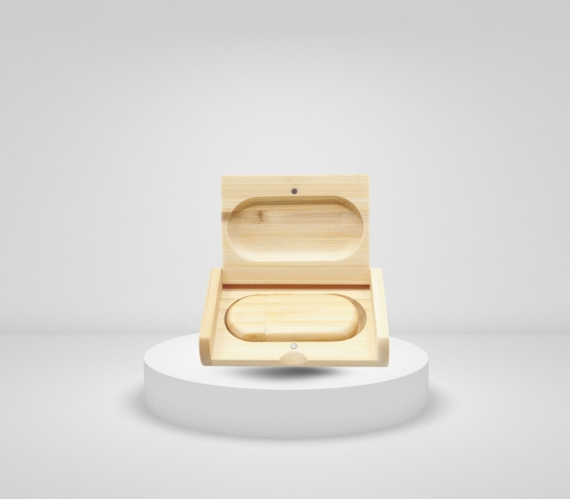 USB Flash Drive 16GB prej Druri me Kuti Ovale, për ruajtje dhe transferim të të dhënave, për kompjuter, punë dhe ruajtje të të dhënave, dru natyral (e çelët)