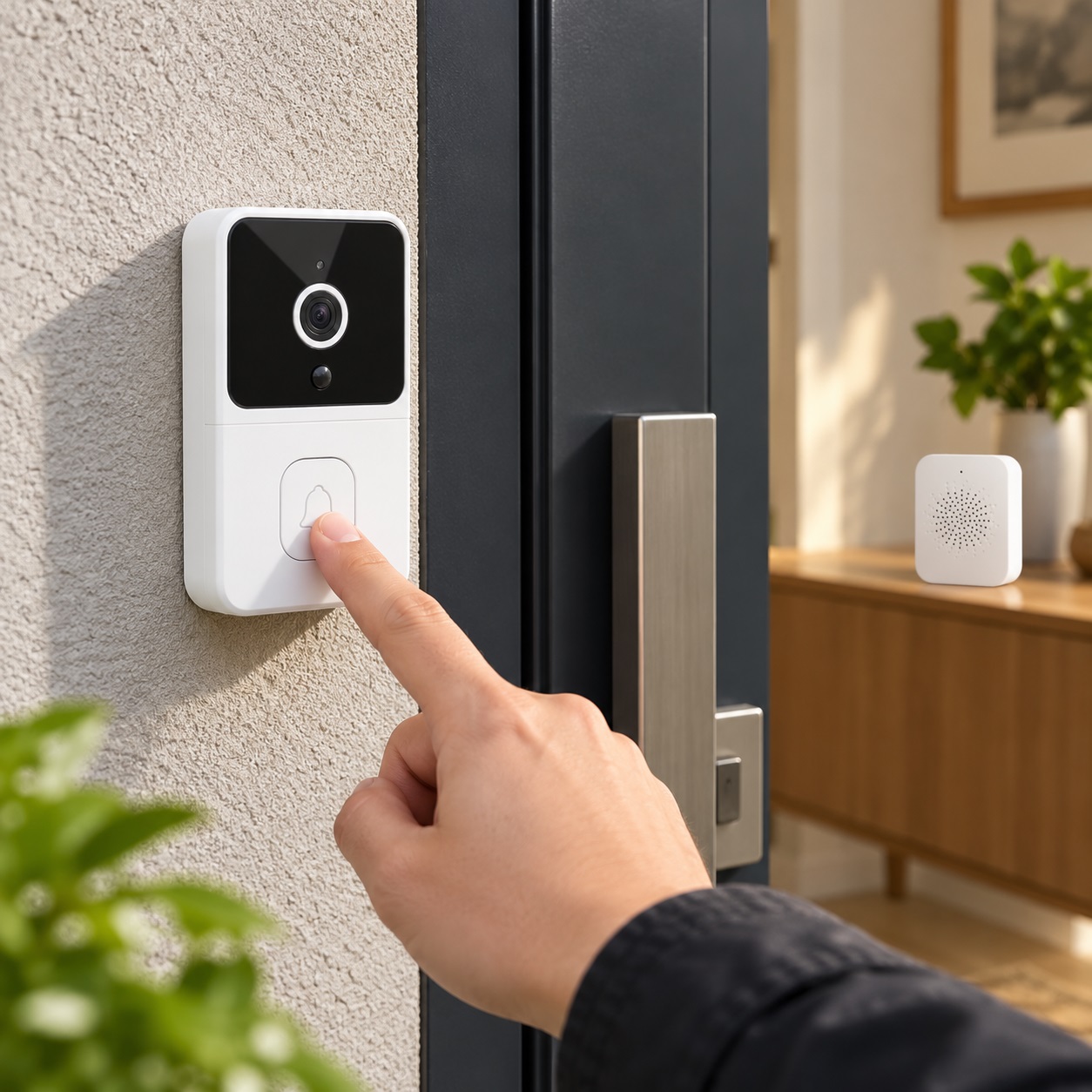 Zile Dere me Kamerë Mini Doorbell dhe Marrës të Brendshëm – foto 5