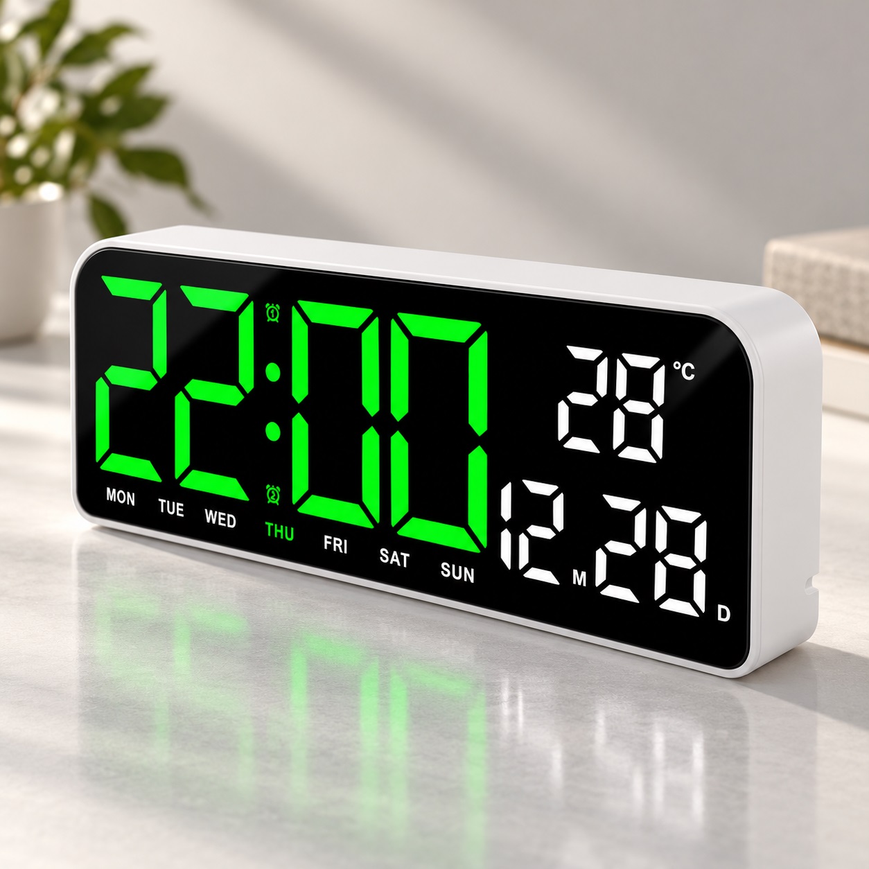 Orë Digjitale LED GH0707 me Alarm, Datë dhe Temperaturë