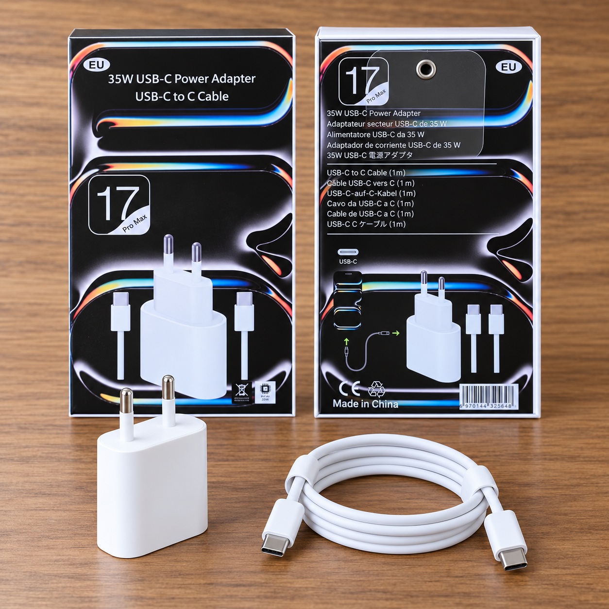 Adapter Karikimi USB-C 35W për iPhone 17 Pro Max me Kabllo USB-C 1 m – foto 4