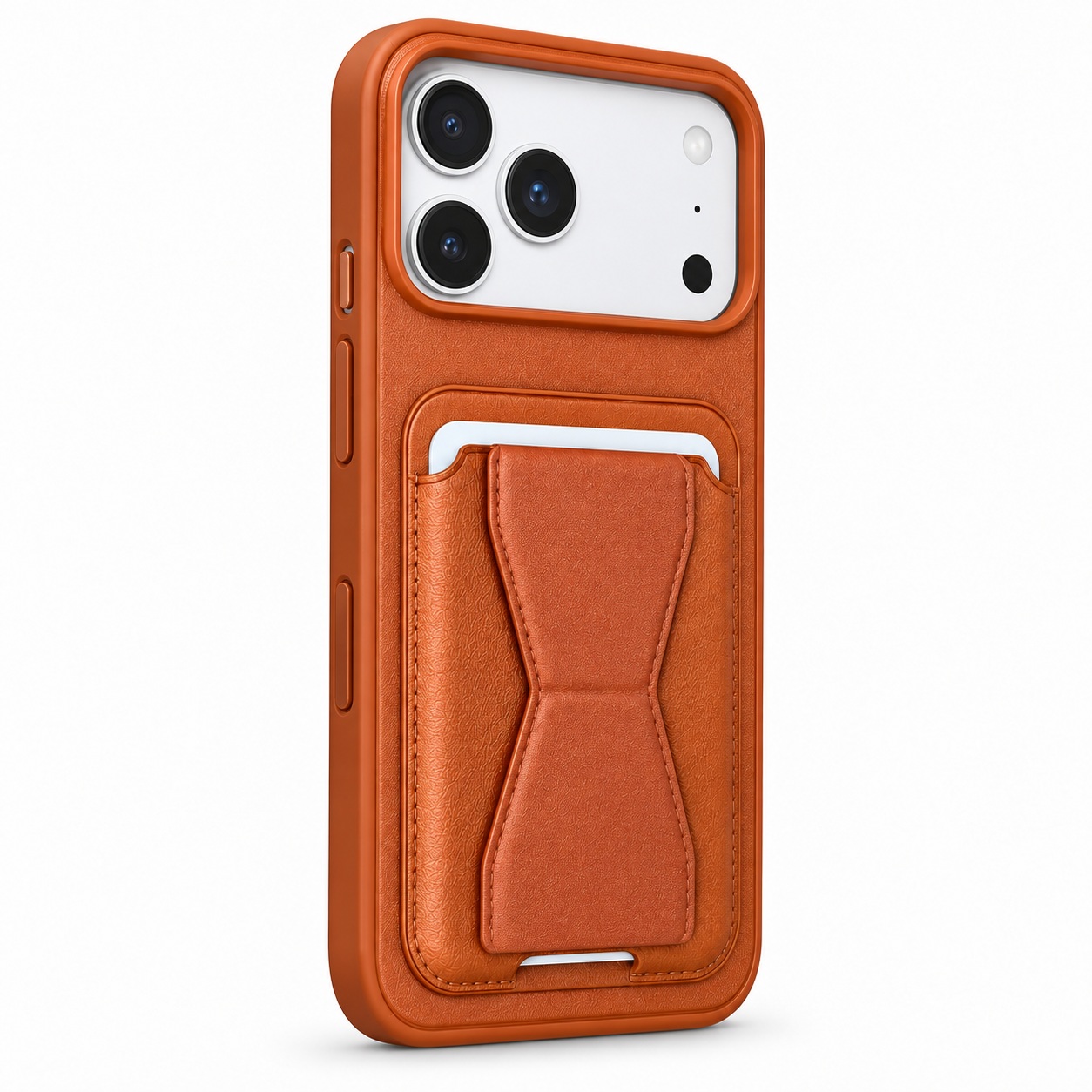 Mbrojtëse me Portofol për iPhone 17 Pro Max – Portokalli – foto 5