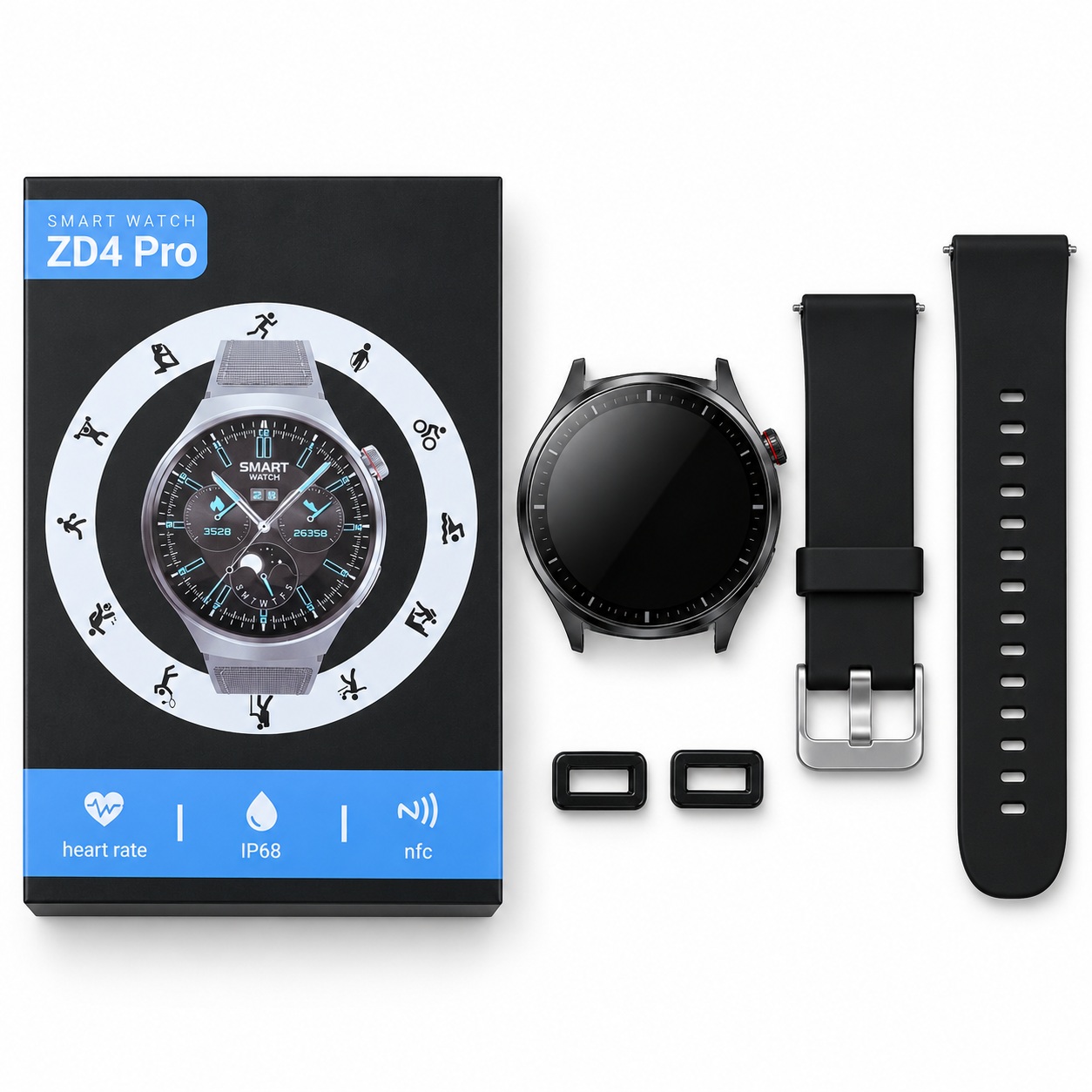 Orë Inteligjente ZD4 Pro me IP68, NFC dhe Monitorim të Ritmit të Zemrës – foto 5